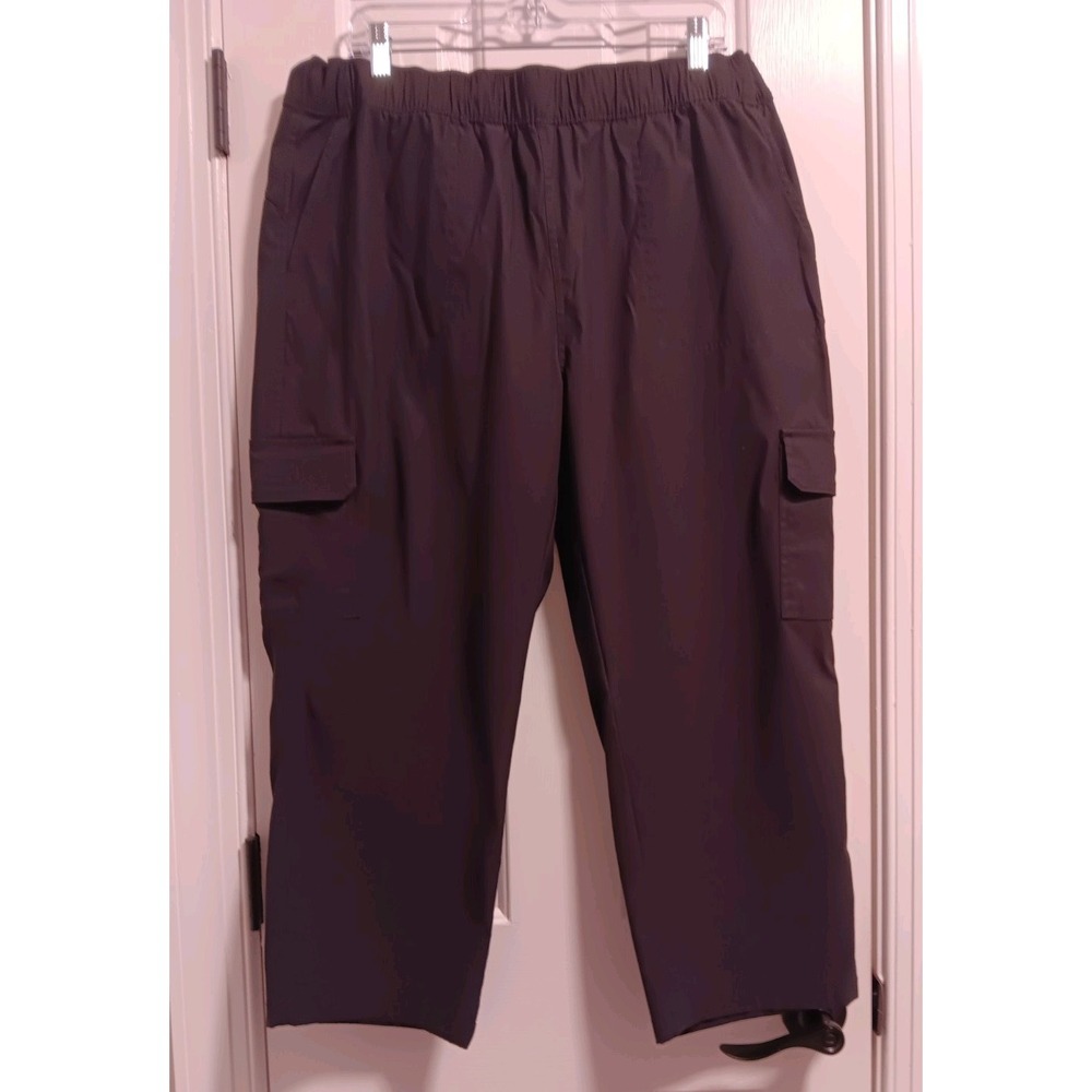 Eddie Bauer Womens Plus Waterproof Rain Pants Black Size 18 Hiking Outdoor Cargo